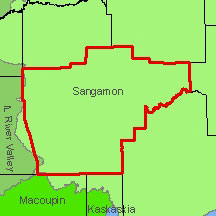 Zoom of Sangamon county